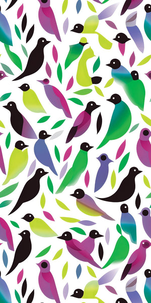 Abstract Birds Acrylic Wall Panels Home Decor Wall Panels 2440mmm x 1220mm - CladdTech