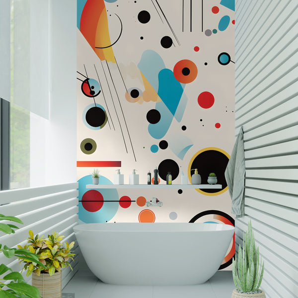 Abstract Shapes Acrylic Wall Panels Home Decor Wall Panels 2440mmm x 1220mm - CladdTech