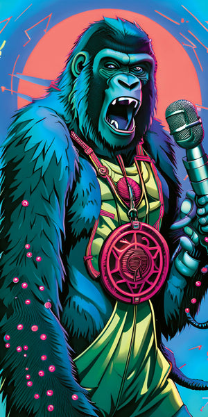 Ape on the Mic Acrylic Wall Panels Home Decor Wall Panels 2440mmm x 1220mm - CladdTech