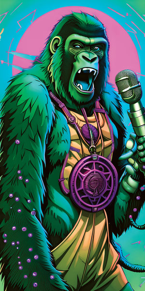 Ape on the Mic Acrylic Wall Panels Home Decor Wall Panels 2440mmm x 1220mm - CladdTech