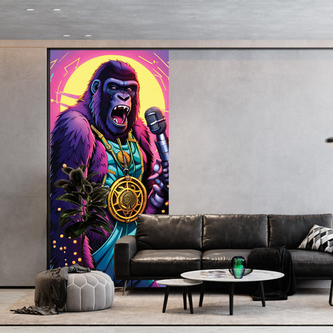 Ape on the Mic Acrylic Wall Panels Home Decor Wall Panels 2440mmm x 1220mm - CladdTech