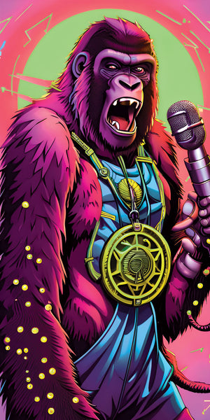 Ape on the Mic Acrylic Wall Panels Home Decor Wall Panels 2440mmm x 1220mm - CladdTech
