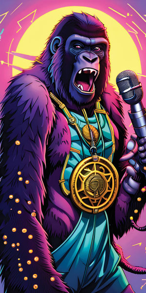 Ape on the Mic Acrylic Wall Panels Home Decor Wall Panels 2440mmm x 1220mm - CladdTech