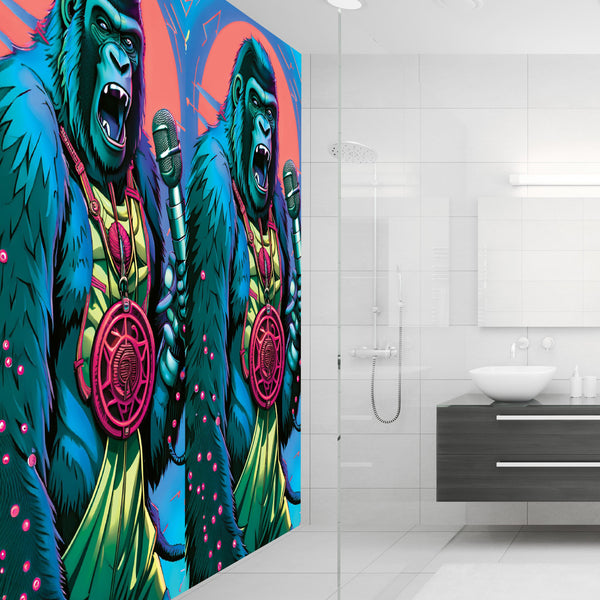 Ape on the Mic Acrylic Wall Panels Home Decor Wall Panels 2440mmm x 1220mm - CladdTech