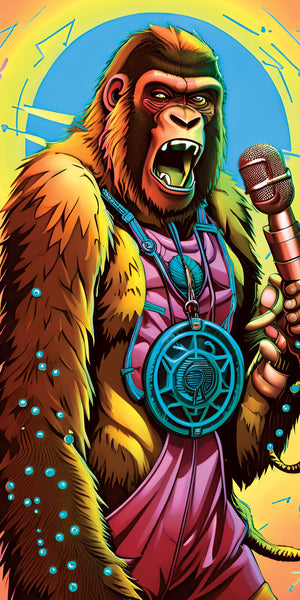 Ape on the Mic Acrylic Wall Panels Home Decor Wall Panels 2440mmm x 1220mm - CladdTech
