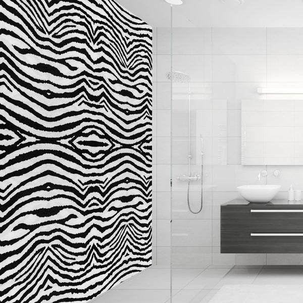 Artistic Zebra Print Acrylic Shower Wall Panels Home Decor Wall Panels 2440mmm x 1220mm - CladdTech