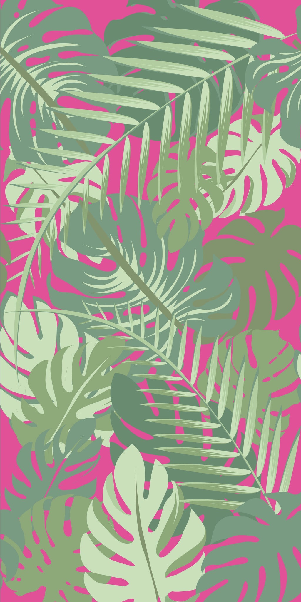 Banana Leaf Plant Pink Acrylic Shower Wall Panels Home Decor Wall Panels 2440mmm x 1220mm - CladdTech