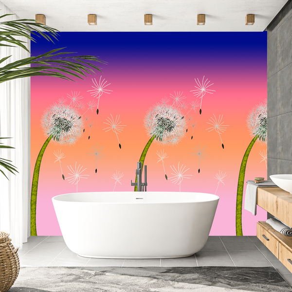 Big Sunset Dandelion Acrylic Wall Panels Home Decor Wall Panels 2440mmm x 1220mm - CladdTech