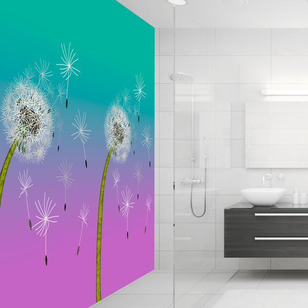 Big Sunset Dandelion Acrylic Wall Panels Home Decor Wall Panels 2440mmm x 1220mm - CladdTech