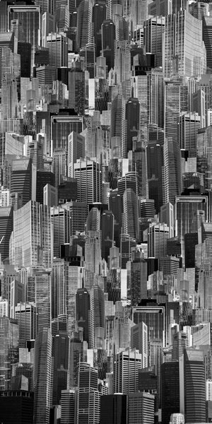 City Stacked Scenery Acrylic Shower Wall Panels Home Decor Wall Panels 2440mmm x 1220mm - CladdTech