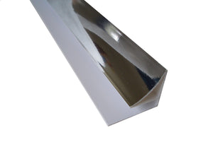 Coving Trim Chrome Finish for 10mm Wall & Ceiling Panels 2.4m Long