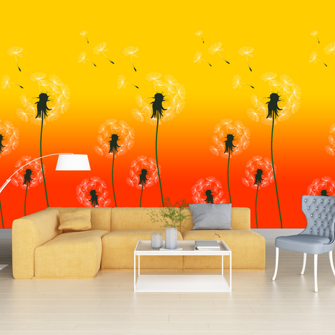 Sunset Dandelion Acrylic Wall Panels Home Decor Wall Panels 2440mmm x 1220mm - CladdTech