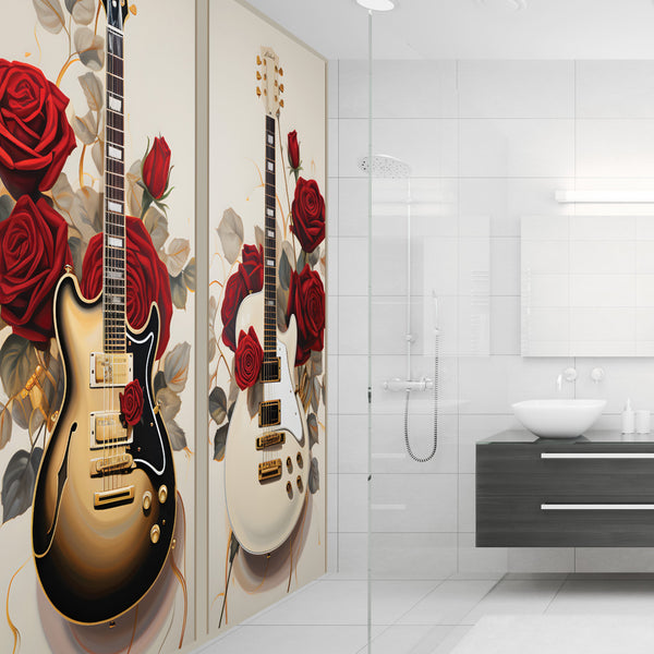 Deluxe Guitar Acrylic Wall Panels Home Decor Wall Panels 2440mmm x 1220mm - CladdTech