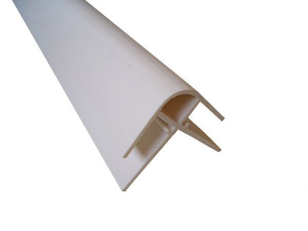 External Corner Trim 10mm White Finish for Cladding Wall Panels 2.4m Long