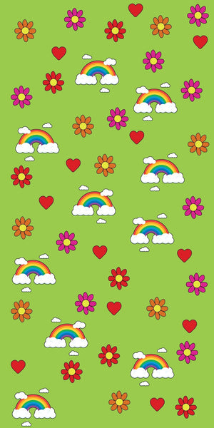 Flowers & Rainbows Acrylic Wall Panels Home Decor Wall Panels 2440mmm x 1220mm - CladdTech