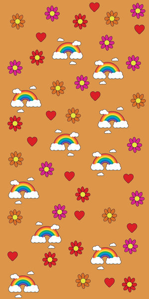 Flowers & Rainbows Acrylic Wall Panels Home Decor Wall Panels 2440mmm x 1220mm - CladdTech