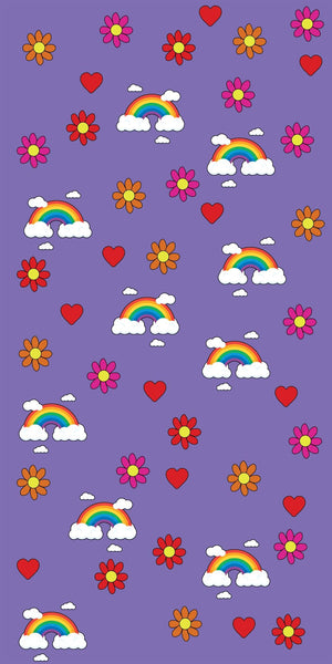 Flowers & Rainbows Acrylic Wall Panels Home Decor Wall Panels 2440mmm x 1220mm - CladdTech