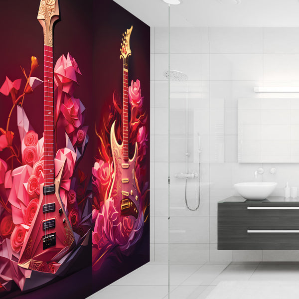 Classy Guitar Acrylic Wall Panels Home Decor Wall Panels 2440mmm x 1220mm - CladdTech