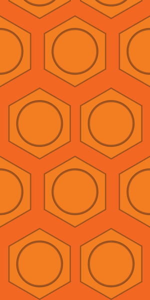 Hexagonal Discs Acrylic Wall Panels Home Decor Wall Panels 2440mmm x 1220mm - CladdTech