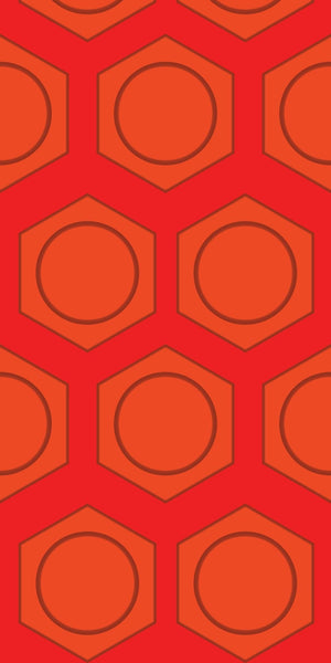 Hexagonal Discs Acrylic Wall Panels Home Decor Wall Panels 2440mmm x 1220mm - CladdTech