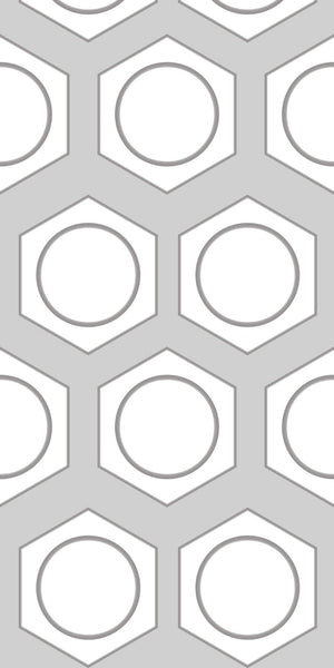 Hexagonal Discs Acrylic Wall Panels Home Decor Wall Panels 2440mmm x 1220mm - CladdTech