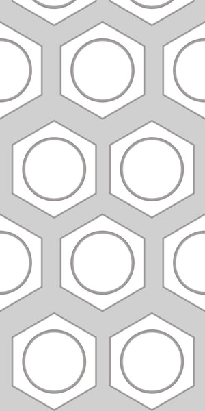 Hexagonal Discs Acrylic Wall Panels Home Decor Wall Panels 2440mmm x 1220mm - CladdTech