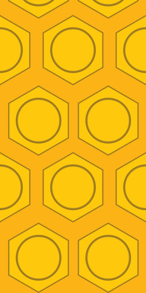 Hexagonal Discs Acrylic Wall Panels Home Decor Wall Panels 2440mmm x 1220mm - CladdTech
