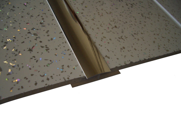H Trim Chrome Finish 10mm For Cladding Wall Panels 2.4m Long