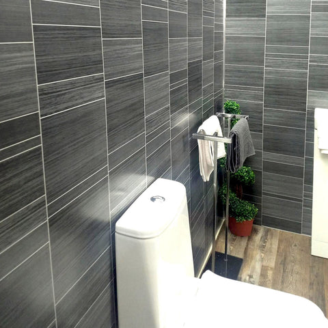 Executive Small Tile 8mm Wall Panels For Bathrooms PVC Wall Cladding 2.6m x 0.25m