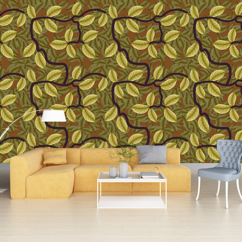 Leaves Acrylic Wall Panels Home Decor Wall Panels 2440mmm x 1220mm - CladdTech