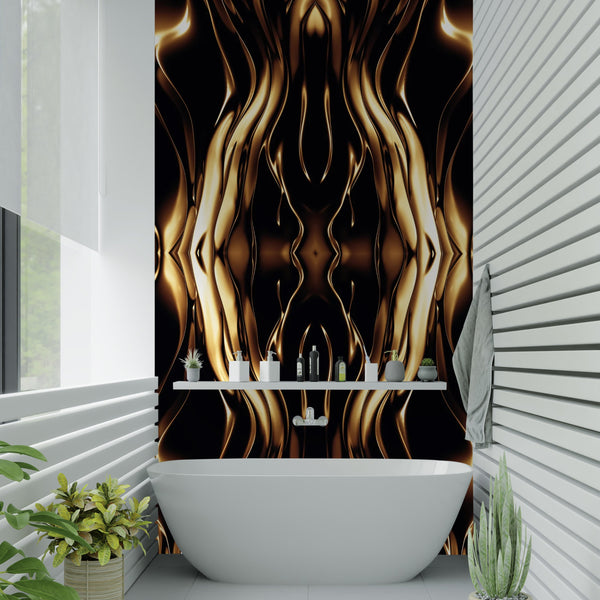 Liquid Gold Acrylic Shower Wall Panel Home Decor 2440mmm x 1220mm - CladdTech