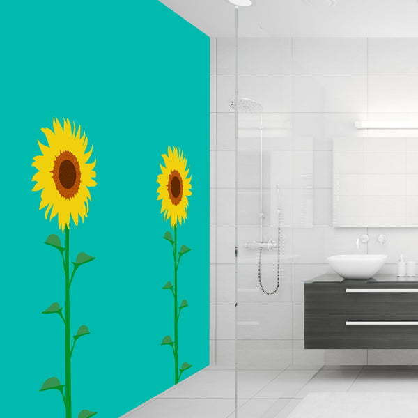 lone Sunflower Acrylic Wall Panels Home Decor Wall Panels 2440mmm x 1220mm - CladdTech