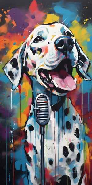 Graffiti Dalmatians Acrylic Wall Panels Home Decor Wall Panels 2440mmm x 1220mm - CladdTech