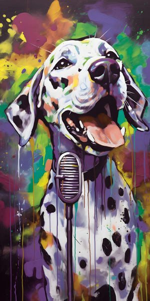 Graffiti Dalmatians Acrylic Wall Panels Home Decor Wall Panels 2440mmm x 1220mm - CladdTech