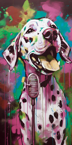 Graffiti Dalmatians Acrylic Wall Panels Home Decor Wall Panels 2440mmm x 1220mm - CladdTech