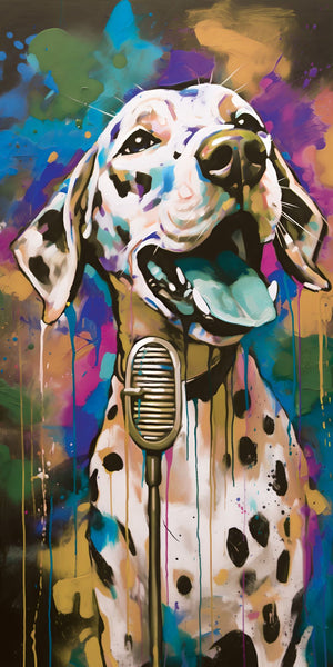 Graffiti Dalmatians Acrylic Wall Panels Home Decor Wall Panels 2440mmm x 1220mm - CladdTech