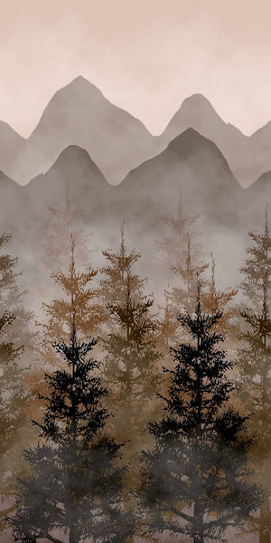 Misty Wood Scenery Acrylic Shower Wall Panels Home Decor Wall Panels 2440mmm x 1220mm - CladdTech