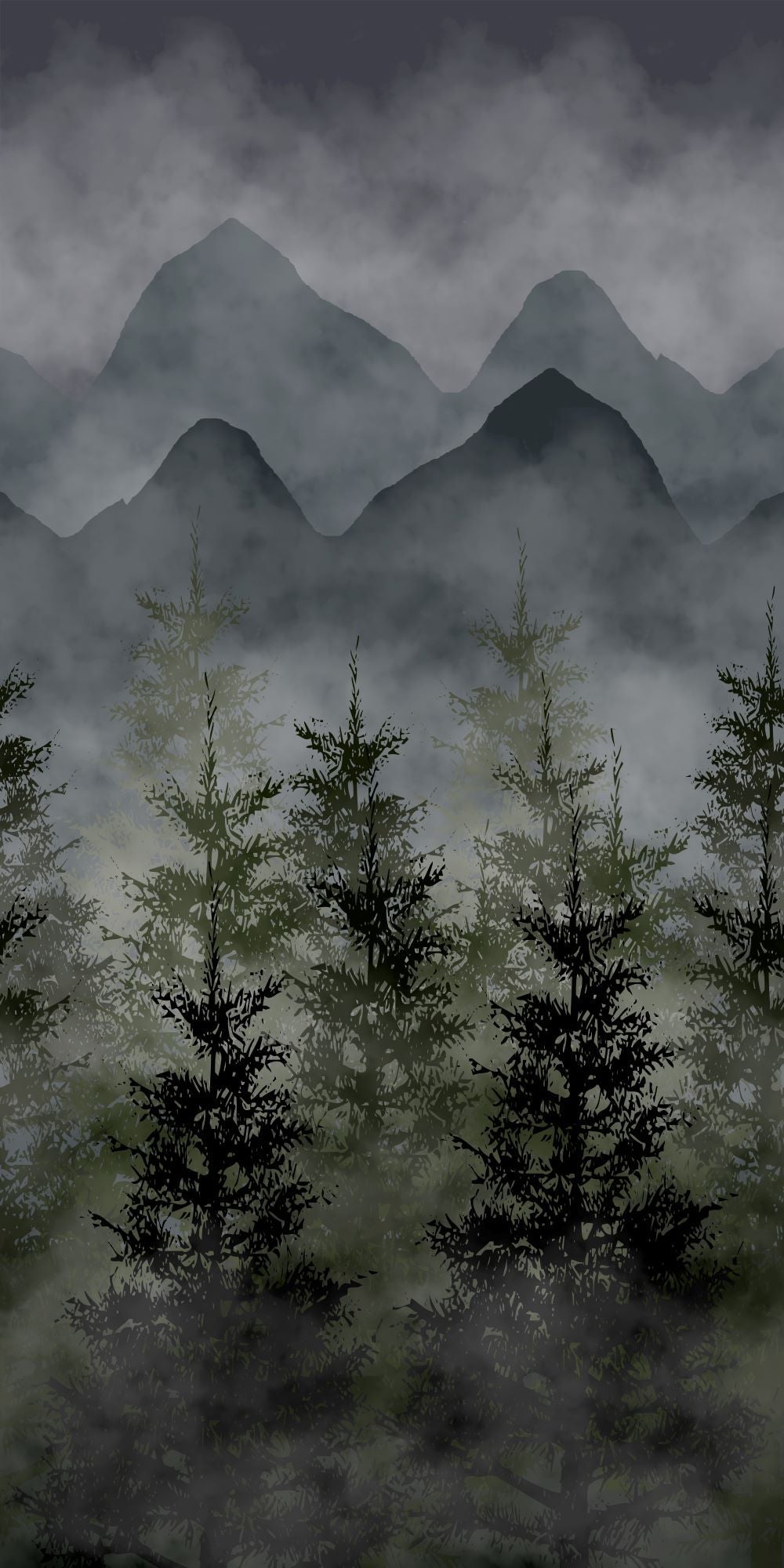Misty Wood Scenery Acrylic Shower Wall Panels Home Decor Wall Panels 2440mmm x 1220mm - CladdTech
