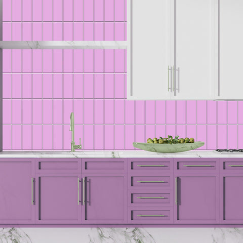 Pink Vertical Block Tile Acrylic Shower Panel 2440mm x 1220mm ( 3mm Thick) - CladdTech