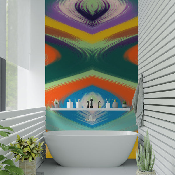 Retro Wave Acrylic Shower Wall Panel Home Decor 2440mmm x 1220mm - CladdTech
