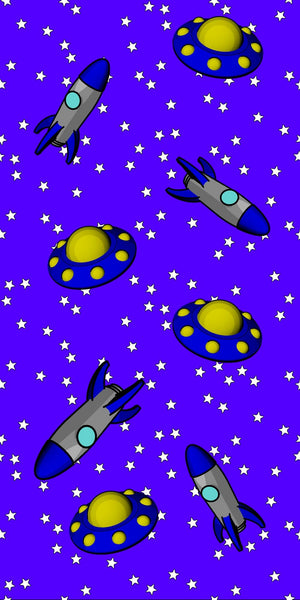 Rockets & UFOs Acrylic Wall Panels Home Decor Wall Panels 2440mmm x 1220mm - CladdTech