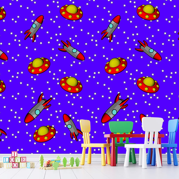 Rockets & UFOs Acrylic Wall Panels Home Decor Wall Panels 2440mmm x 1220mm - CladdTech