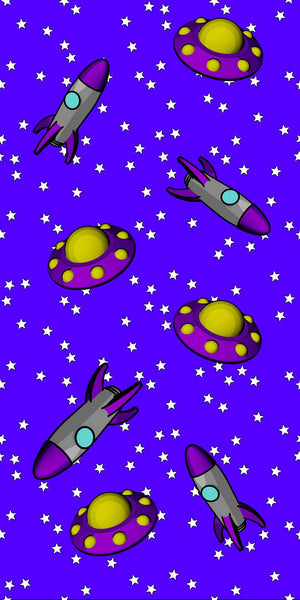 Rockets & UFOs Acrylic Wall Panels Home Decor Wall Panels 2440mmm x 1220mm - CladdTech