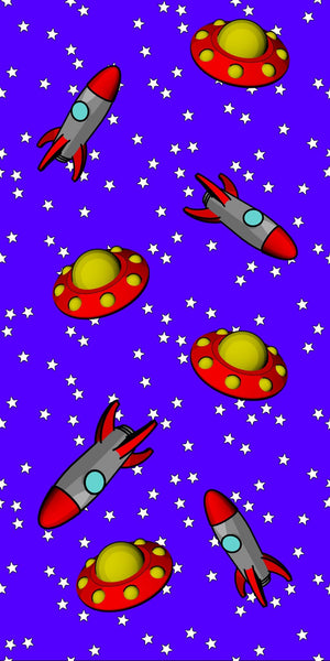 Rockets & UFOs Acrylic Wall Panels Home Decor Wall Panels 2440mmm x 1220mm - CladdTech