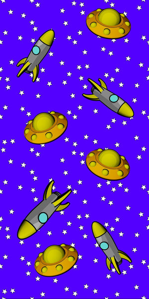 Rockets & UFOs Acrylic Wall Panels Home Decor Wall Panels 2440mmm x 1220mm - CladdTech