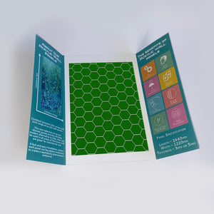 Sample of Green Hexagon Tile Acrylic Shower Wall Panel 2440mm x 1220mm - CladdTech