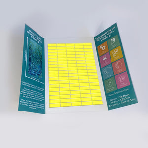 Sample of Yellow Horizontal Block Tile Acrylic Shower Panel 2440mm x 1220mm - CladdTech