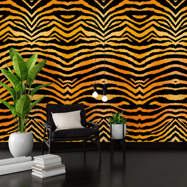 Artistic Tiger Print Acrylic Shower Wall Panels Home Decor Wall Panels 2440mmm x 1220mm - CladdTech
