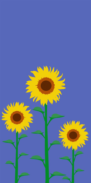 Triple Sunflower Acrylic Wall Panels Home Decor Wall Panels 2440mmm x 1220mm - CladdTech