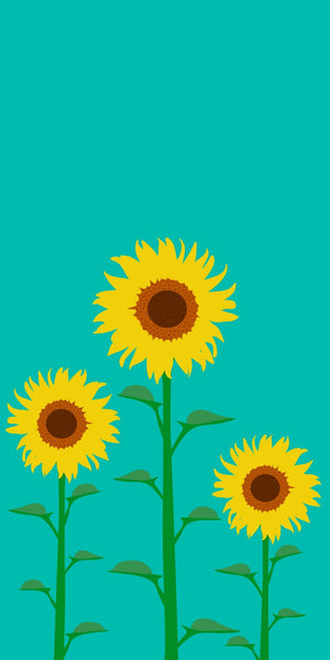 Triple Sunflower Acrylic Wall Panels Home Decor Wall Panels 2440mmm x 1220mm - CladdTech